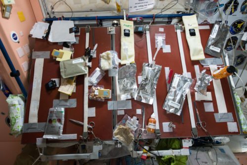 Food table on ISS